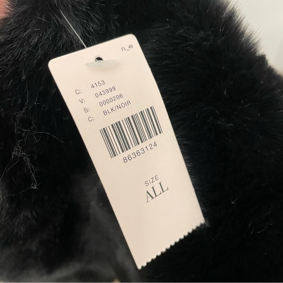 NWT Anthropologie Faux Fur Black Bucket Hat - Picture 3 of 3